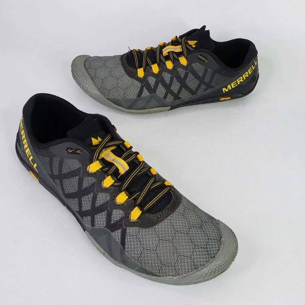 MERRELL VAPOR GLOVE 3 Minimalist Trail Barefoot Shoes Men’s Size 8 Black